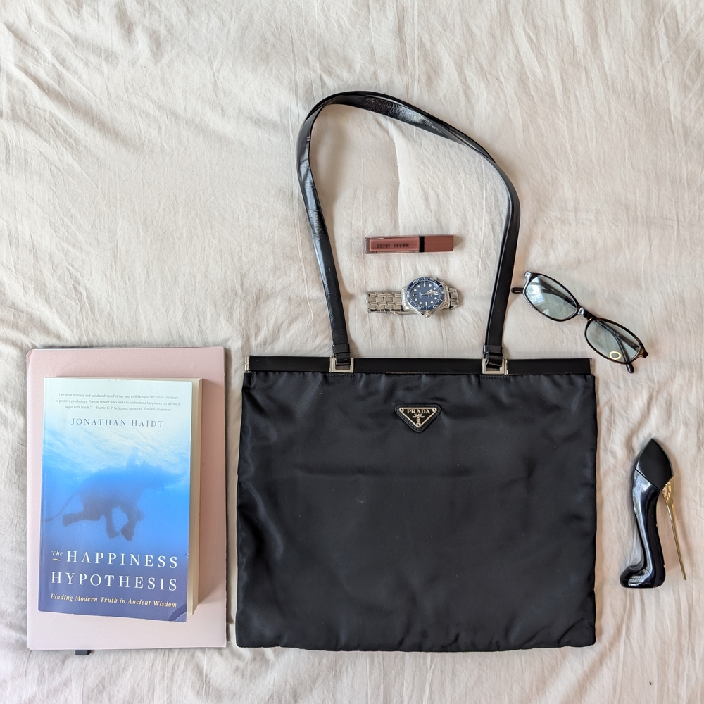 Prada Black Nylon Tote Bag